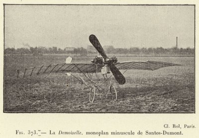 La Demoiselle, Santos-Dumont apró monoplánja (metszet) alkotó: French School