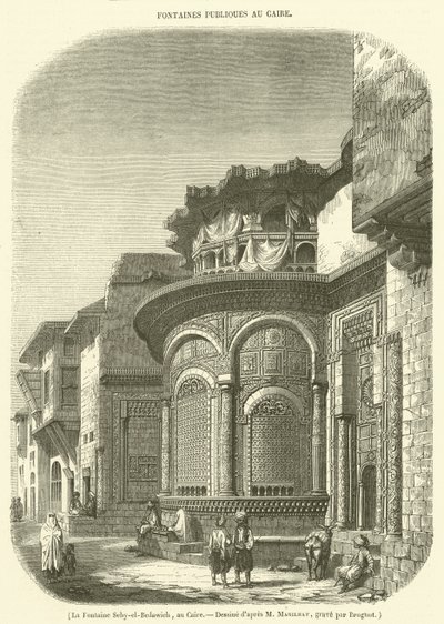 A Seby-el-Bedawieh szökőkút, Kairó (metszet) alkotó: French School