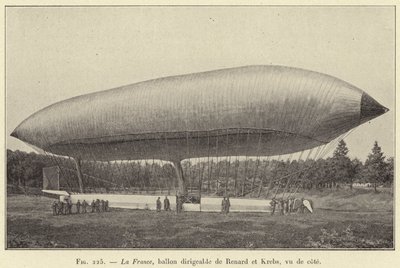 Franciaország, Renard és Krebs irányítható léggömbje, oldalról nézve (metszet) alkotó: French School