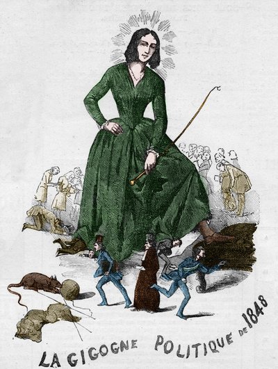 Az 1848-as politikai Gigogne (George Sand (Aurore Dupin, Baronne Dudevant) (1804-1876) francia író). 1848-ban Bourges-ban készült rajzfilm Adolphe Jullien romantikus gyűjteményéből. alkotó: French School