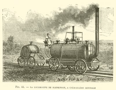 A Blenkinsop mozdony, Cremaillere Centrale (metszet) alkotó: French School
