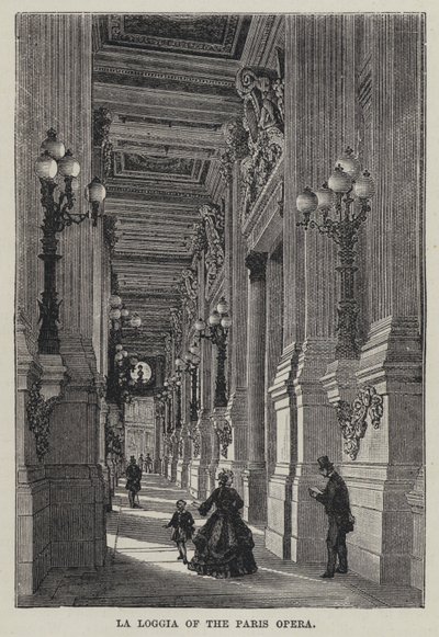 A párizsi opera La Loggia (metszet) alkotó: French School