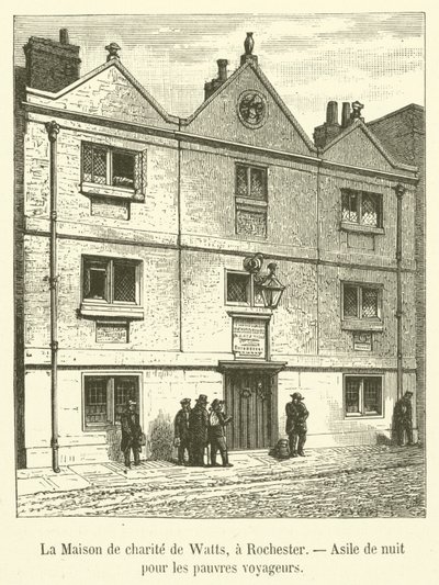 Watts Charity House, Rochester, Éjszakai menhely szegény utazóknak (metszet) alkotó: French School
