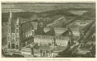 A Saint-Denis császári ház madártávlatból (metszet) alkotó: French School