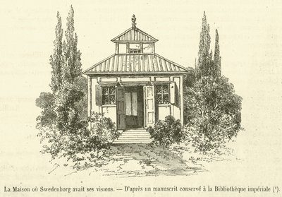 A ház, ahol Swedenborg látomásai voltak (metszet) alkotó: French School