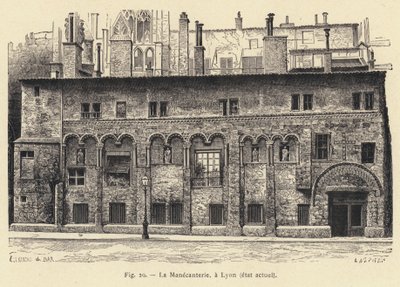 The Manecanterie, Lyon, jelenlegi állapot (metszet) alkotó: French School