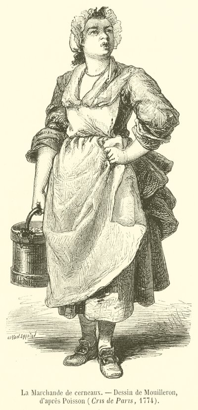 A kernelek kereskedője (metszet) alkotó: French School