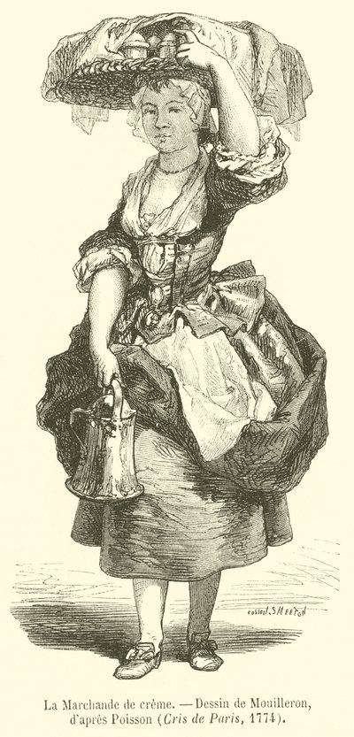 A krém eladó (metszet) alkotó: French School