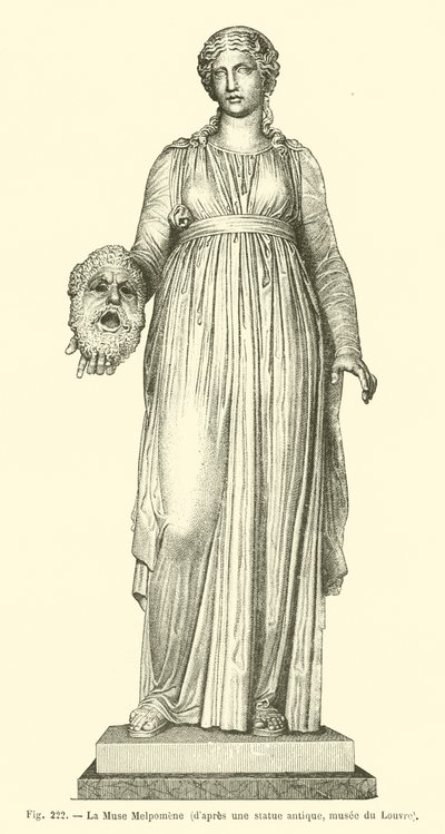 La Muse Melpomene (metszet) alkotó: French School