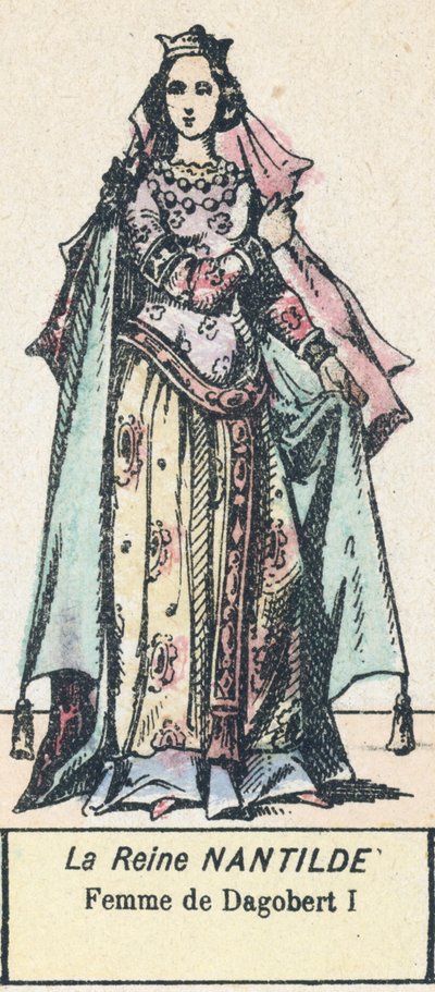 Nantilde királynő, I. Dagobert felesége (színes metszet) alkotó: French School