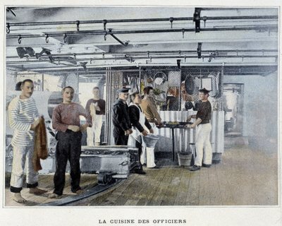 A tisztek konyhája – a „Katonai albumban – Navy: Life on board” alkotó: French School