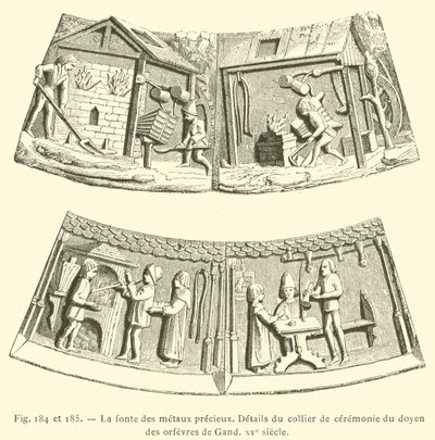 Nemesfémek olvasztása (gravírozás) alkotó: French School