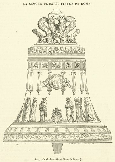A római Szent Péter-templom nagy harangja (metszet) alkotó: French School