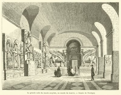 Az Asszír Múzeum nagyterme, a Louvre múzeumban alkotó: French School