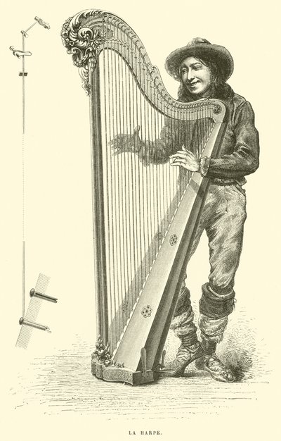 La harpe (metszet) alkotó: French School