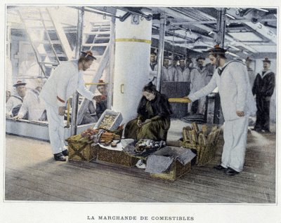 Az ehető élelmiszerek kereskedője – a „Katonai albumban – Navy: Life on board”” alkotó: French School