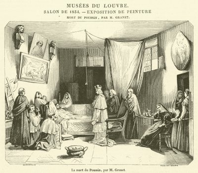 Poussin halála (metszet) alkotó: French School