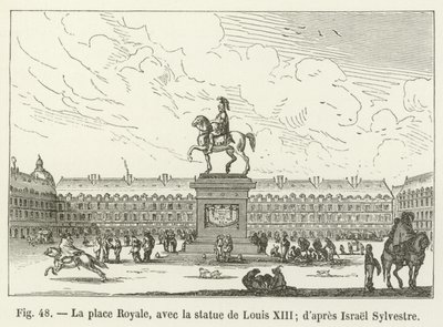 Place Royale, XIII. Lajos szobrával; Israel Sylvestre után alkotó: French School