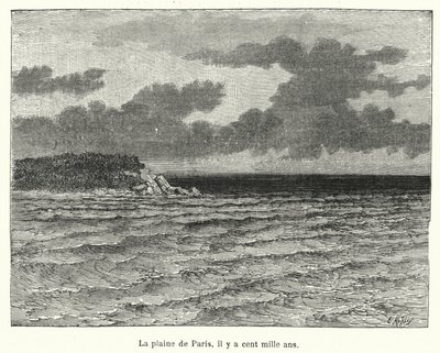 Párizs síksága, száz-ezer évvel ezelőtt (metszet) alkotó: French School
