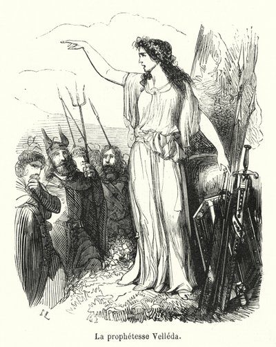 La prophetesse Velleda (metszet) alkotó: French School