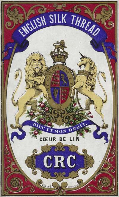 Címke angol selyemszálhoz alkotó: French School
