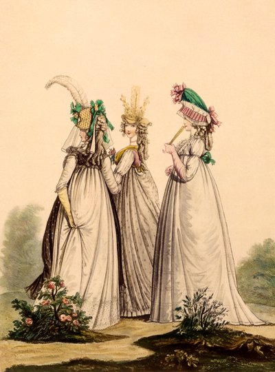 Női nappali viselet – Modes Anglaises, 1795 alkotó: French School