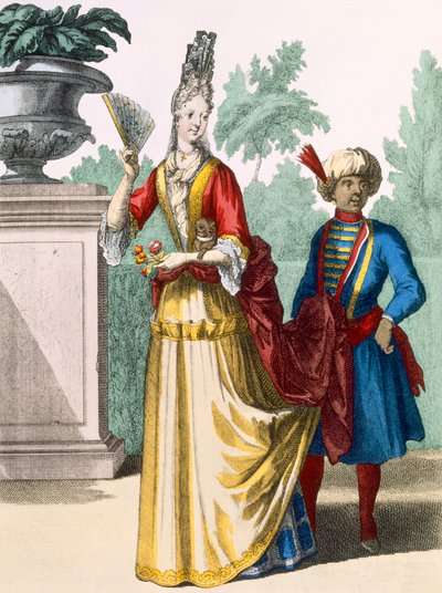 Hölgy nyári ruhában, 1690-1700 körül alkotó: French School