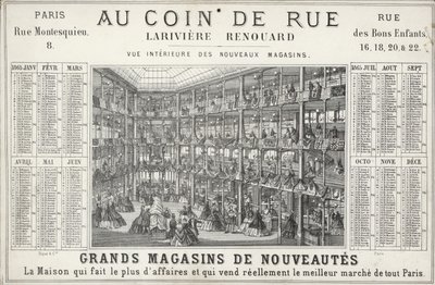 Lariviere Renouard áruház, Párizs (litho) alkotó: French School