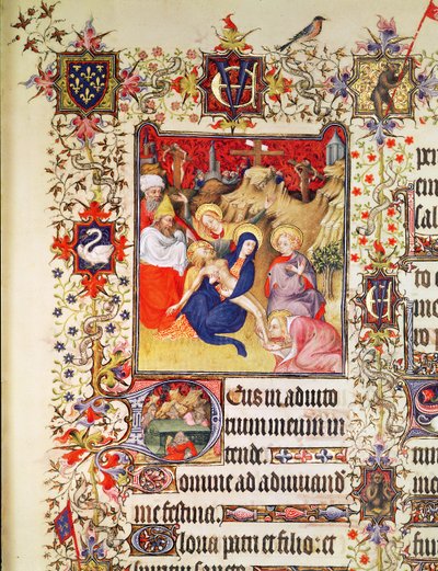 Lat 919 f.77 The Deposition of Christ, Duc de Berry Grandes Heures-éből, 1409 alkotó: French School