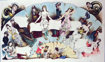Elrendezési illusztrációk egy női fehérneműről szóló cikkhez, a La Vie Parisienne-ből, 1870 körül alkotó: French School