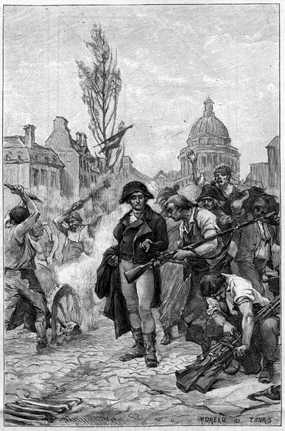 Lazare Carnot (1753-1823) a párizsi fegyverműhelyeket vizsgálta 1793-ban. alkotó: French School