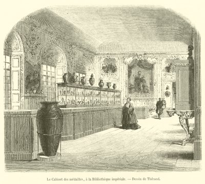 Éremszekrény a császári könyvtárban (metszet) alkotó: French School
