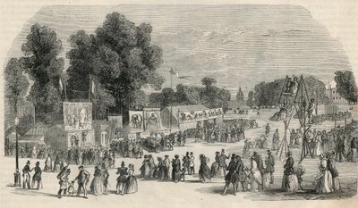 Le Carre Marigny 1848 júniusában Párizsban – Edmond Texier 1852-es metszete „Tableau-de-Paris”-ban alkotó: French School