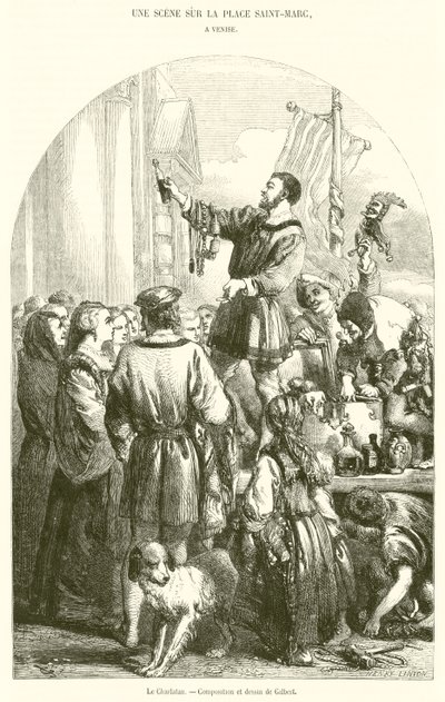 Le Charlatan (metszet) alkotó: French School