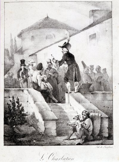 Le Charlatan (csodatermék eladó) alkotó: French School