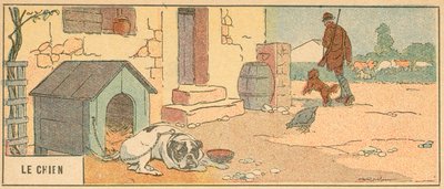 Le Chien (színes litográfia) alkotó: French School