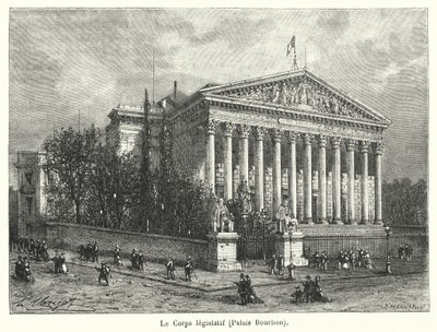 Törvényhozó testület, Palais Bourbon (metszet) alkotó: French School