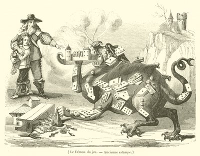 Le Demon du jeu (metszet) alkotó: French School