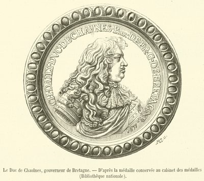 Chaulnes hercege, Bretagne kormányzója (metszet) alkotó: French School