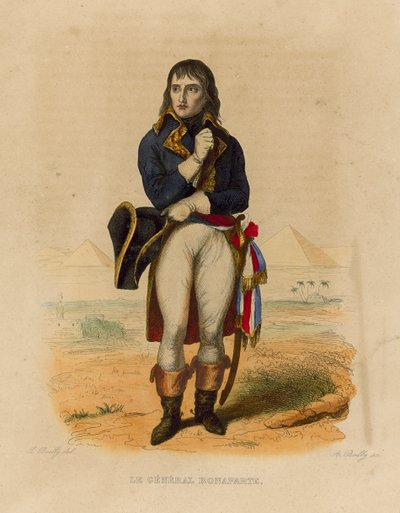 Le General Bonaparte (színes metszet) alkotó: French School