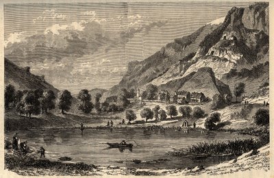 Le Lauzet-Ubaye - Le lac du Lauzet - település Délkelet-Franciaországban, Alpes-de-Haute-Provence megyében - "" PATRIE" metszet" - PECTUREQUIREQUE FRANCE LEÍRÁS 6 KÖTETÉSBEN LUCIEN HUARD TÁRSA - 19. század vége alkotó: French School