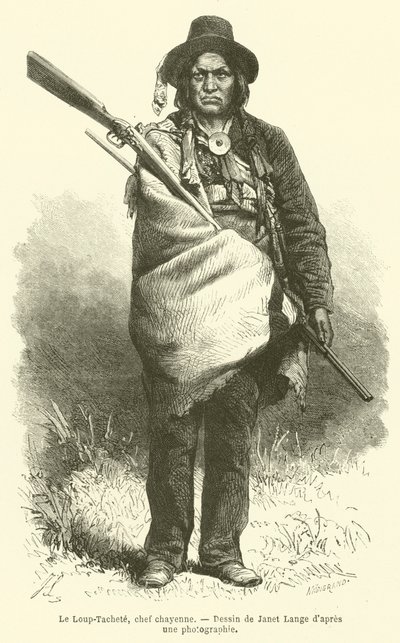 Le Loup-Tachete, Cheyenne főnöke (metszet) alkotó: French School