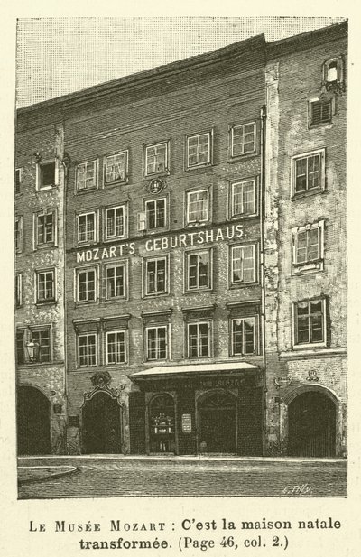 Le Musee Mozart (metszet) alkotó: French School