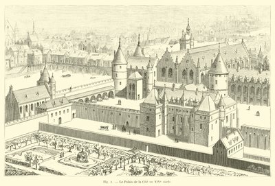 A város palotája a 14. században alkotó: French School