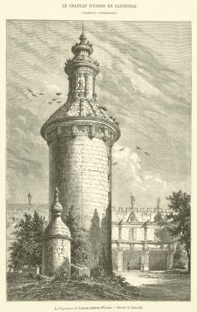 Usson régi kastélyának galambodúja (metszet) alkotó: French School