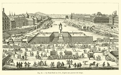 A Pont-Neuf 1702-ben, egy korabeli metszetről alkotó: French School