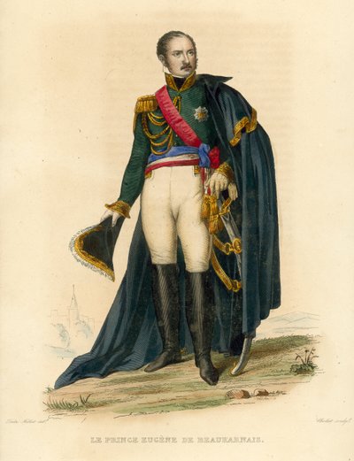 Eugene de Beauharnais herceg (színes metszet) alkotó: French School