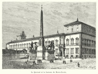 A Quirinal és a Monte-Cavale-kút (metszet) alkotó: French School