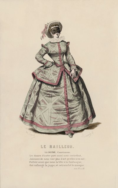 Le Railleur, La Dupre, Courtizanne (színes metszet) alkotó: French School