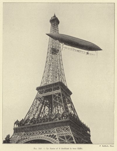 A Santos no 6 megduplázza az Eiffel-tornyot (metszet) alkotó: French School